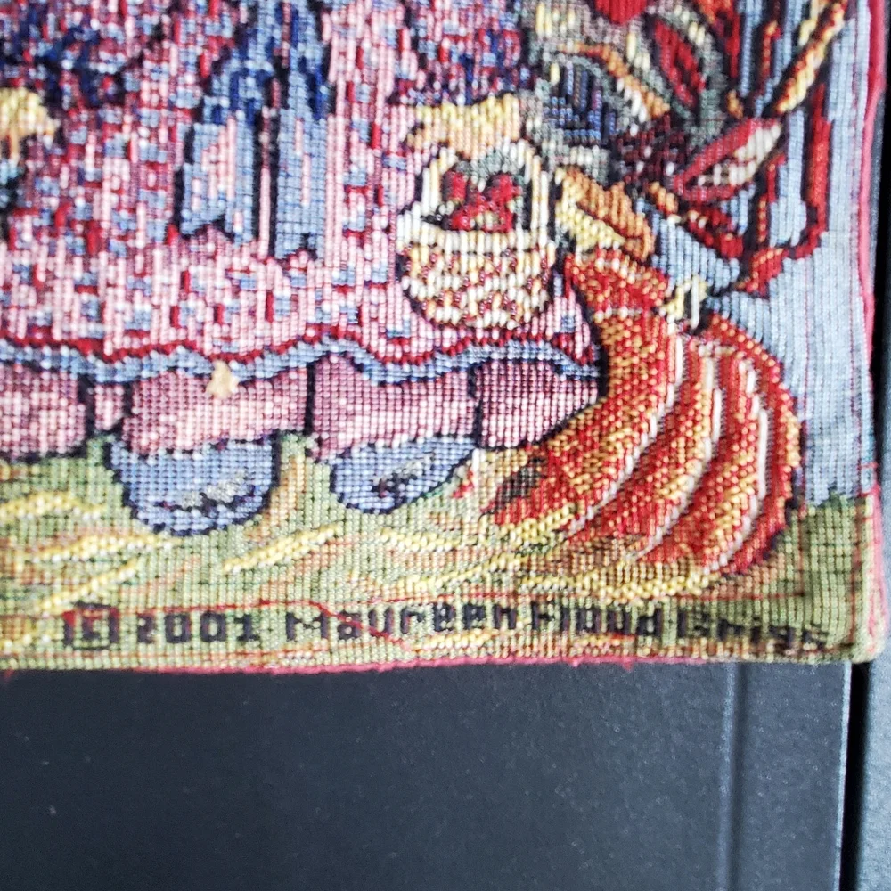 4 Scarecrow Placemats By Grigs Fall Autumn Pumpkins Dog Tapestry Cute 2001 Vtg
